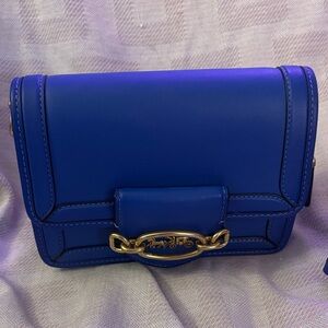 Coach Hero Blue Fin glove tanned Leather crossbody/shoulder bag C8441